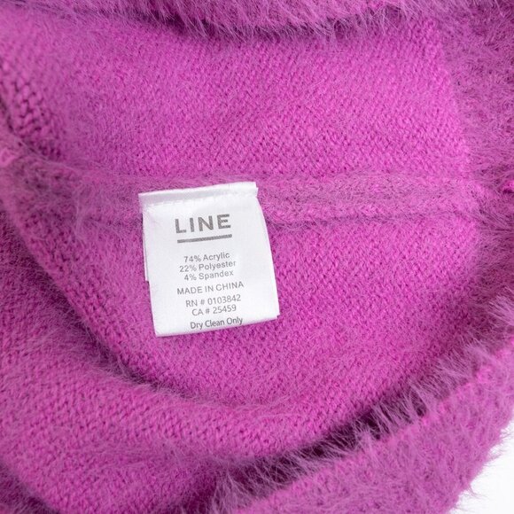 John + Jenn Clarke Polo Knit Sweater Fuzzy Petal Pink Boxy Cropped - Picture 12 of 15